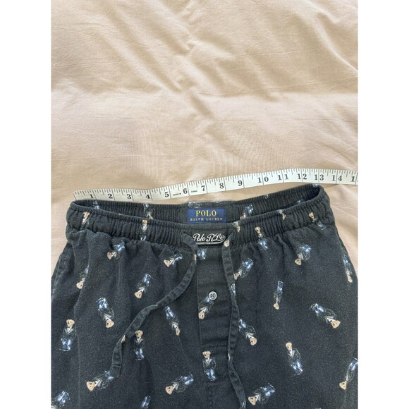 Polo Ralph Lauren Mens M Black Drawstring All Over Teddy Bear Pajama Pants - Picture 9 of 9
